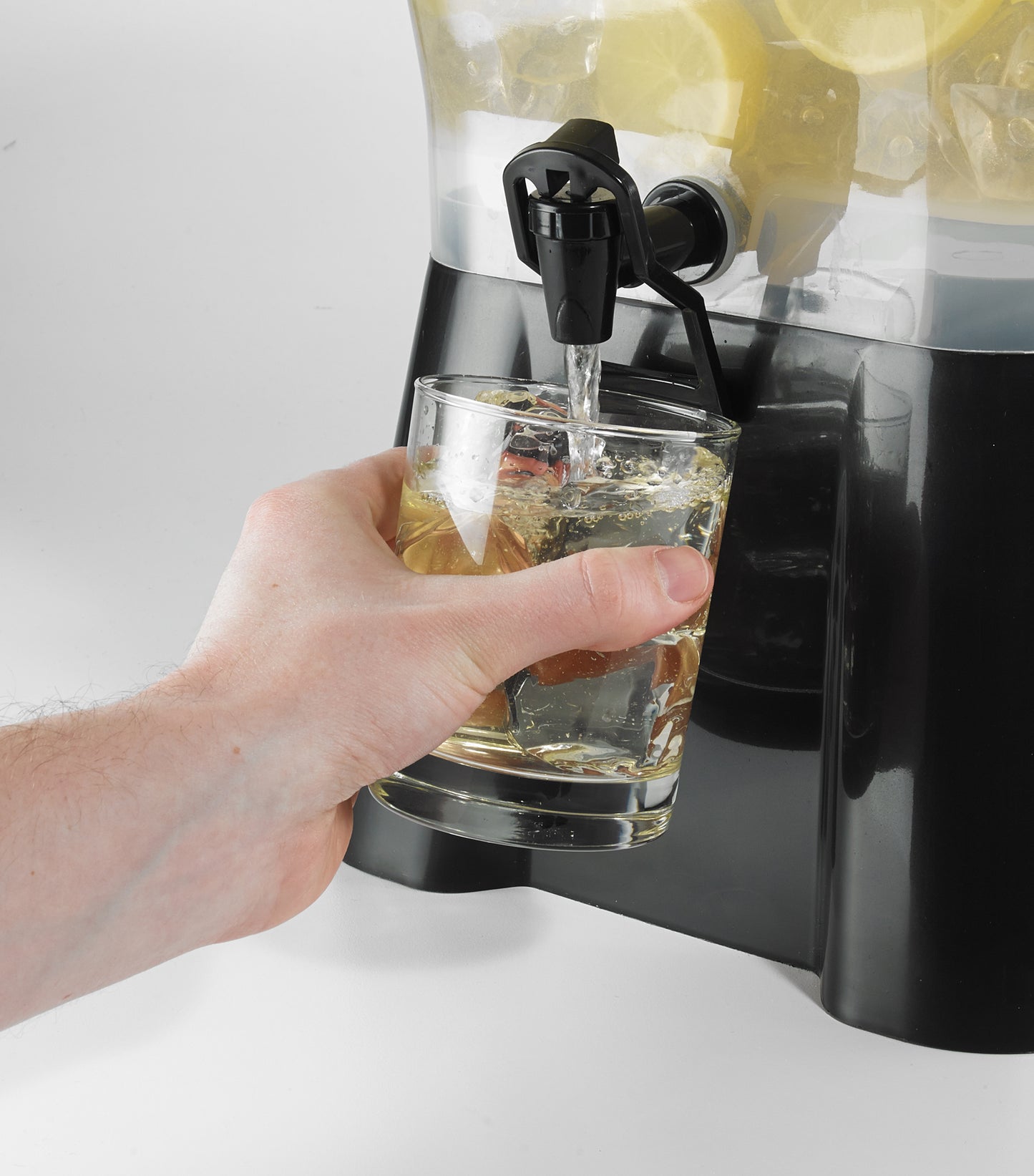 Winco PBD-3SK 3 Gallon Square Plastic Beverage Dispenser