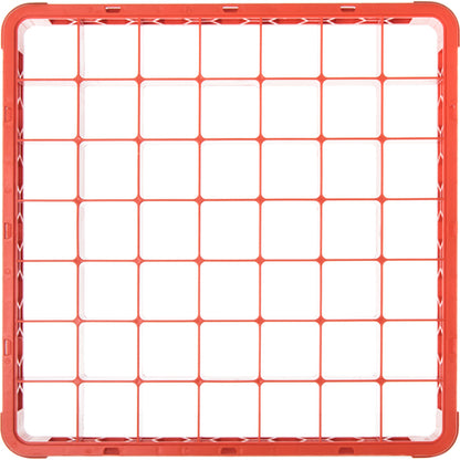 Carlisle RE49C24 Orange 49-Compartment Polypropylene OptiClean Divided Glass Rack Extender 1.78"