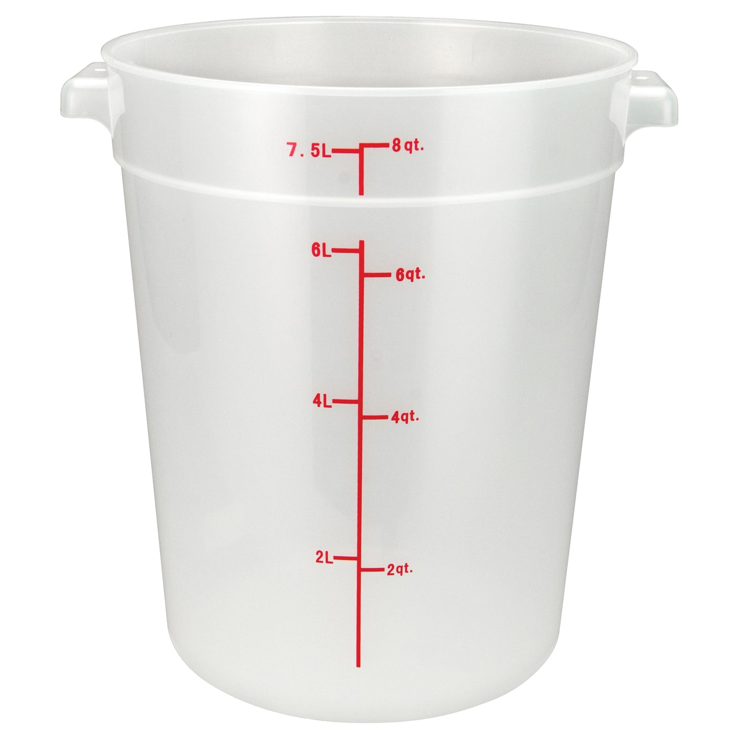 Winco PTRC-8 8 Qt. Translucent Polypropylene Storage Container