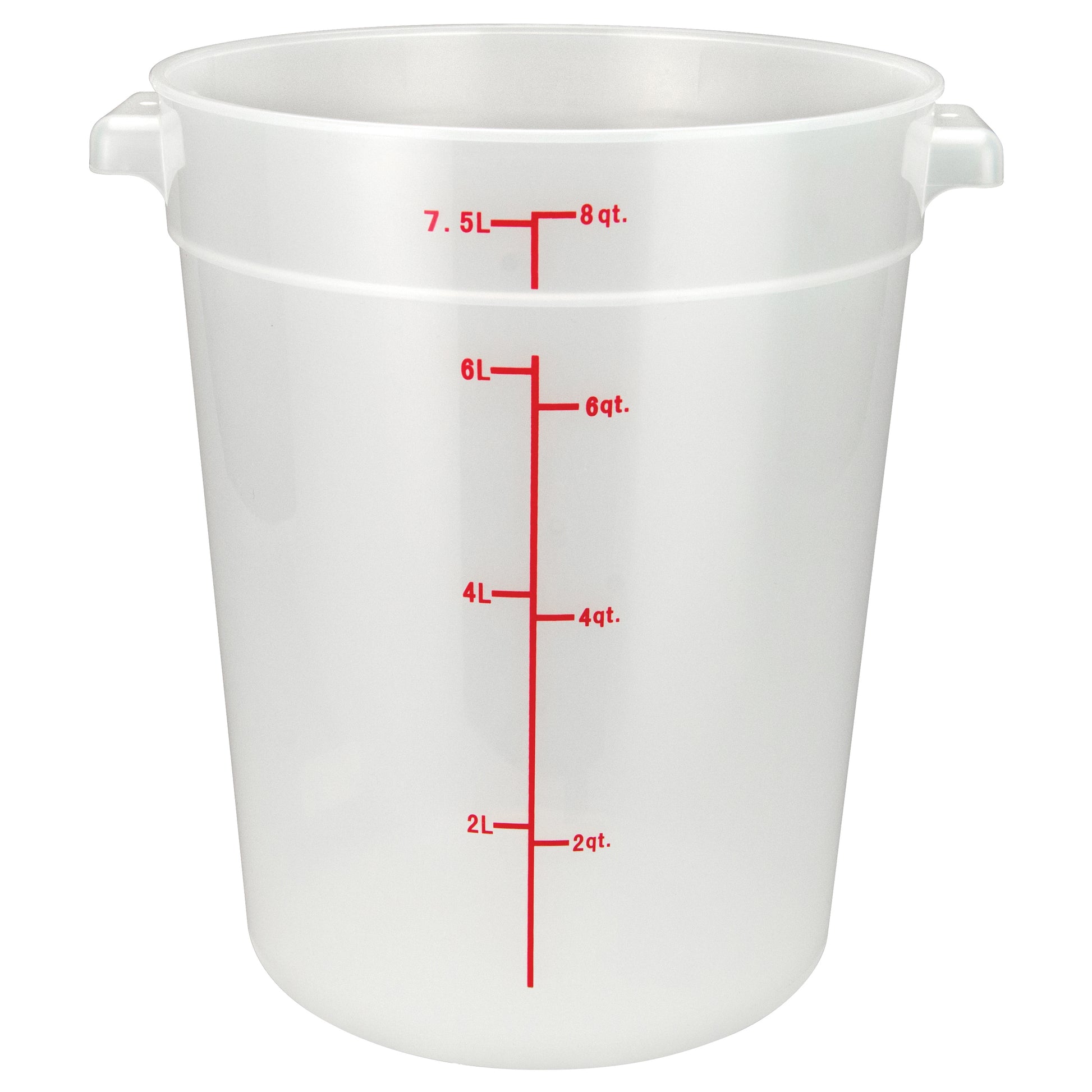 Winco PTRC-8 8 Qt. Translucent Polypropylene Storage Container