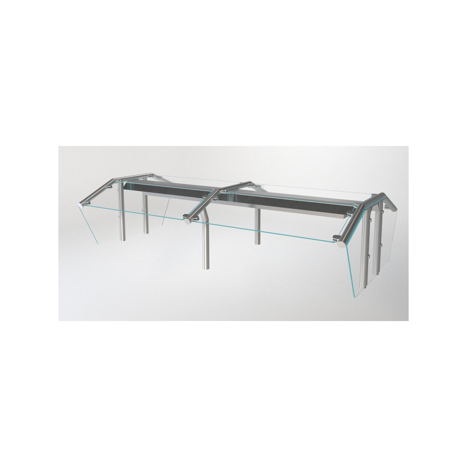 Dinex DXPBPGH3 3-Well DineXpress Double-Sided Buffet Guard with Infrared Lights