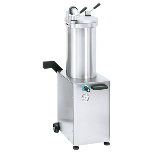 Omcan 45920 Stainless Steel Hydraulic Piston Sausage Stuffer - 110V, 1300W/1.75HP, 1Ph