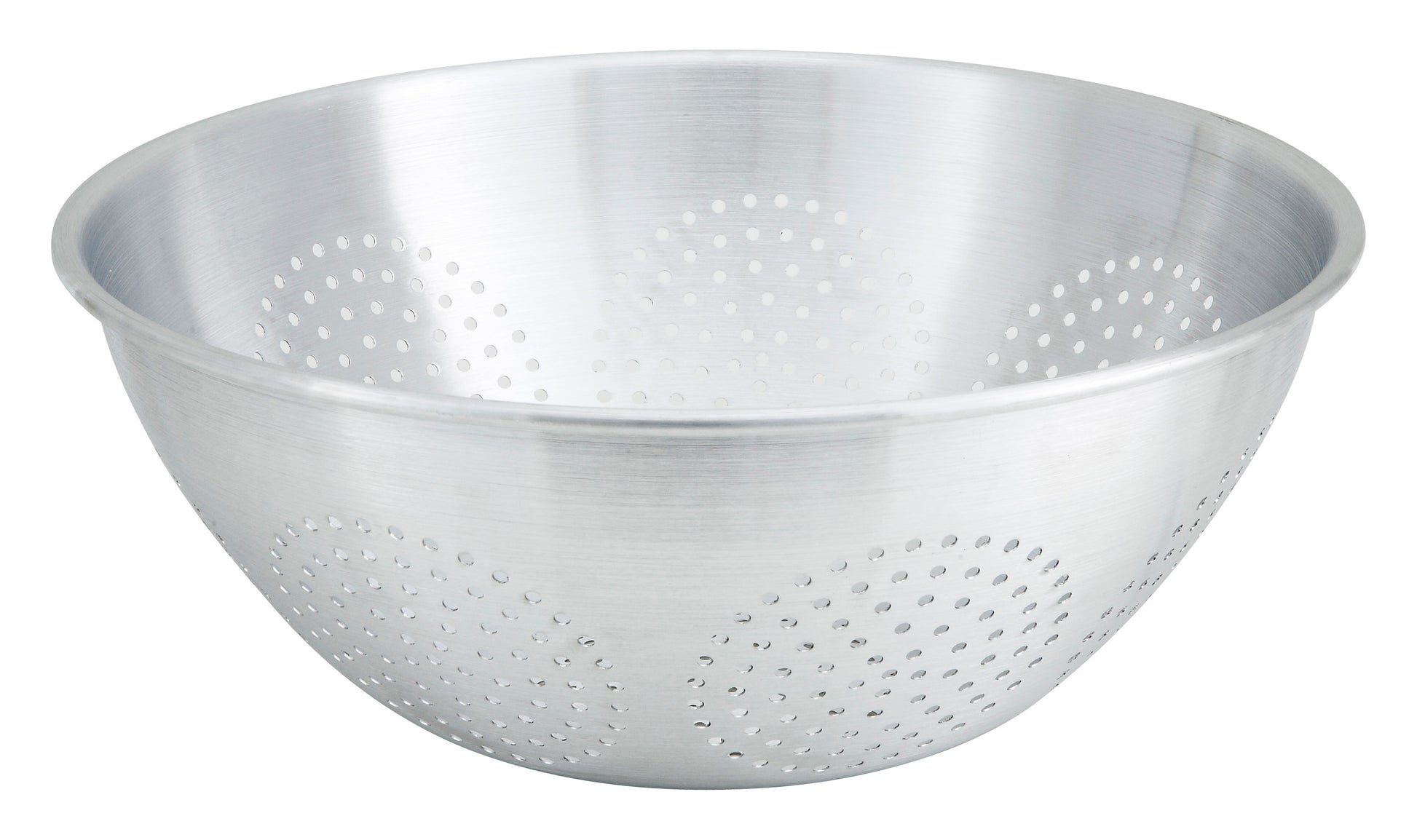 Winco ALO-16 16 Qt. Aluminum Chinese Style Colander