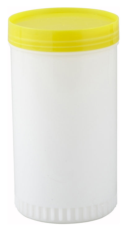 Winco PPB-2Y 2 Qt. Yellow Spout & Lid Liquor/Juice Pour Bottle