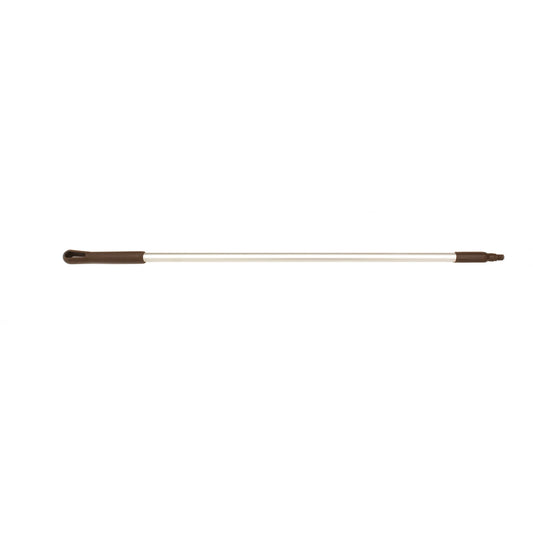 Carlisle 40216EC01 48" Brown Natural Aluminum Handle with Color-Coded Tip and Hang Up Cap