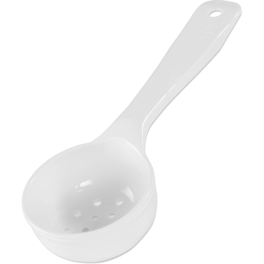 Carlisle 492702 3 oz White Acetal Measure Miser Perforated Short Handle