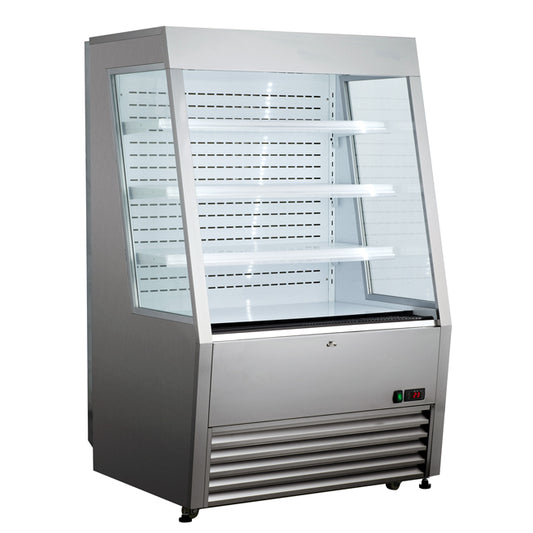 Omcan 44439 13.77 cu.ft. 36" Stainless Steel Grab-and-Go Open Refrigerated Self-Serve Display Case