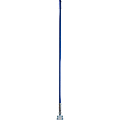 Carlisle 362113EC14 60" Blue Fiberglass Dust Mop Handle with Clip-On Connector