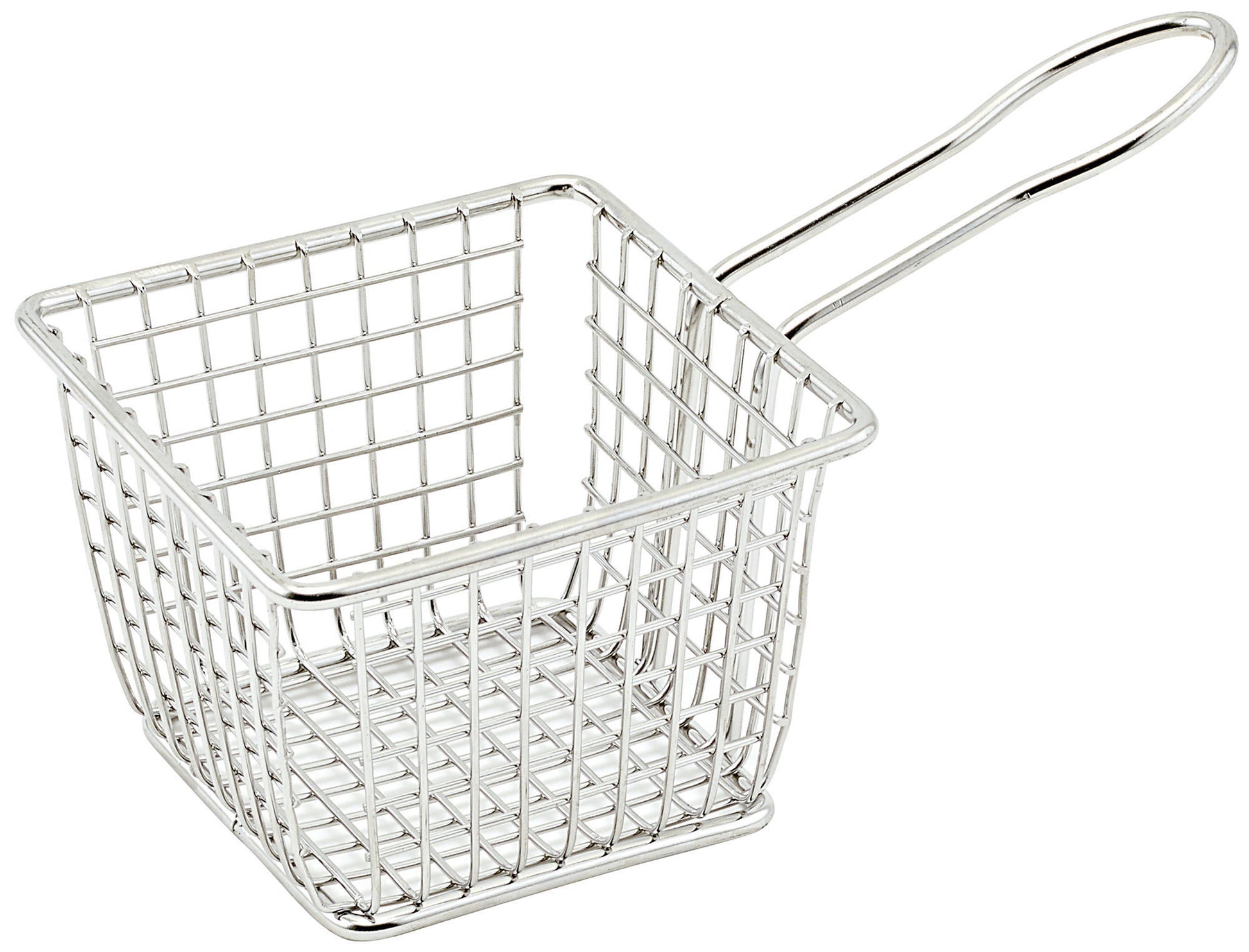 Winco FBM-443S 4"x4"x3" Square Mini Fry Basket