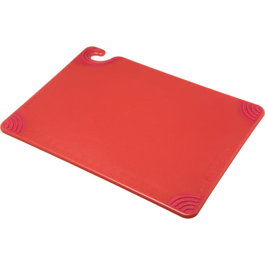 San Jamar CBG152012RD 15" x 20" x 0.5" Red Saf-T-Grip Cutting Board