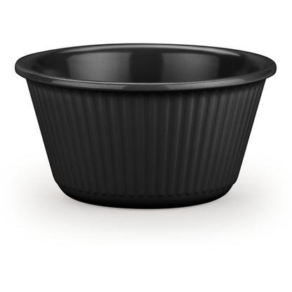 Carlisle S29103 4 oz Black Melamine Fluted Bowl Ramekin