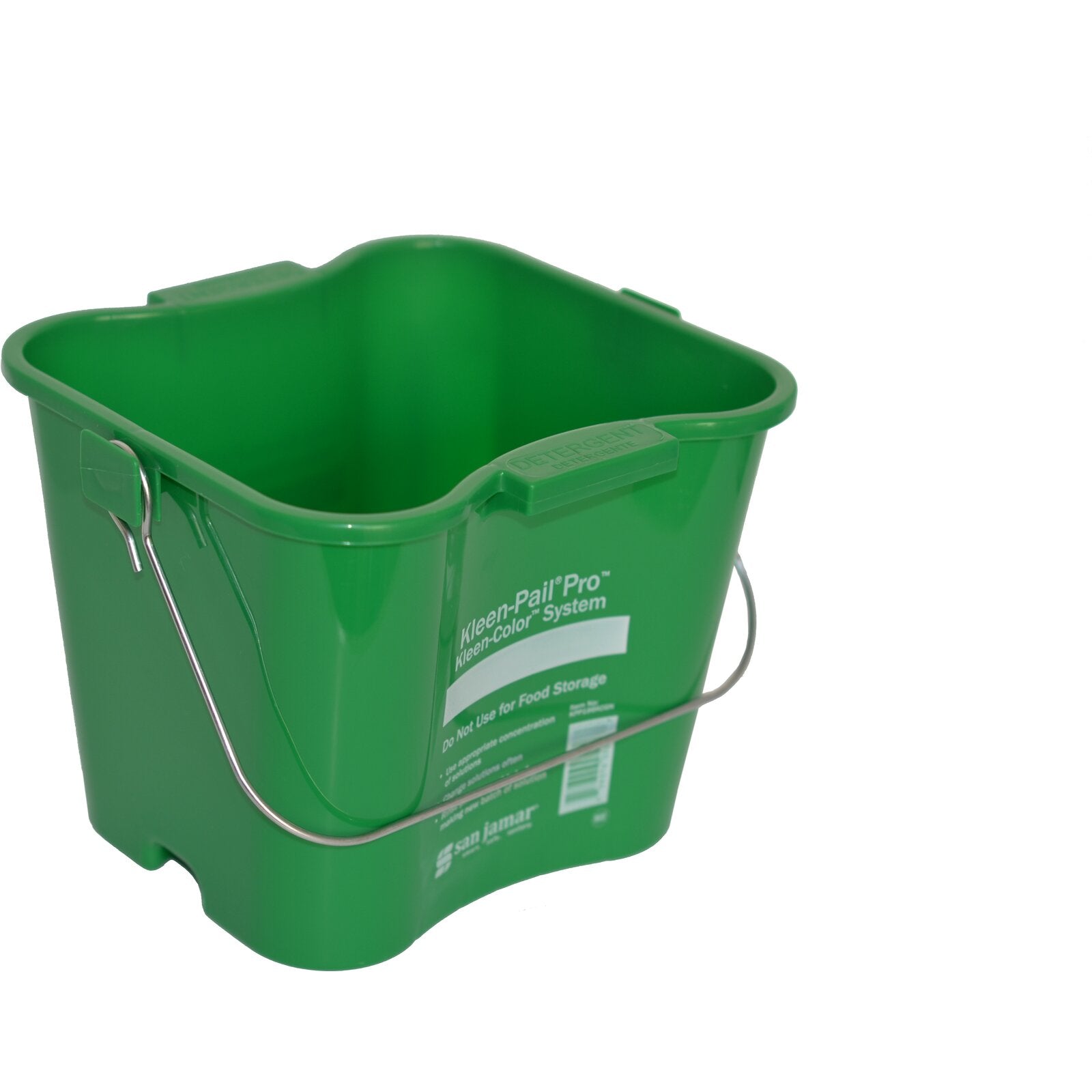 San Jamar KPP196KCGN Green Polypropylene Kleen Pail Pro Kleen-Color 6 Quart