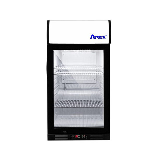 Atosa CTD-3ST 3 Cuft Compact Countertop Merchandisers with Signage and Digital Thermostat