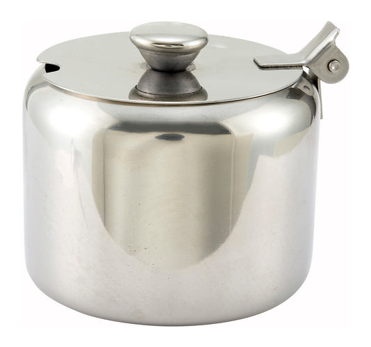 Winco T-710 10 oz. Stainless Steel Sugar Bowl w/ Cover