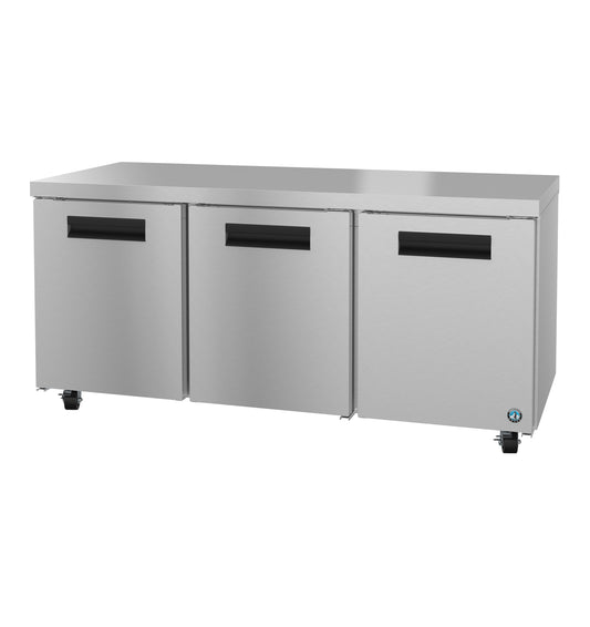 Hoshizaki UR72B Three Section Stainless Doors Undercounter Refrigerator