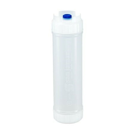 San Jamar 857320L 20 oz Natural EZ-KLEEN Sauce Bottle - Blue Valve - High Viscosity - 12 pack