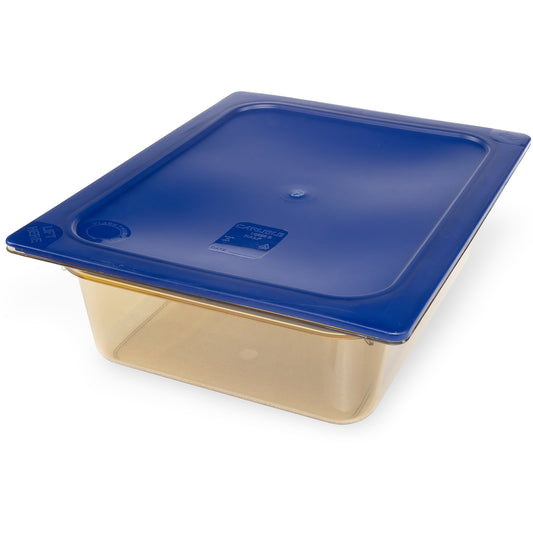 Carlisle 10421B13 1/2 Size Amber High Heat Plastic StorPlus Food Pan, 4" Deep