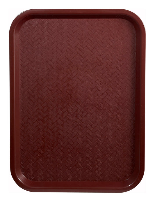 Winco FFT-1216U 12" x 16" Burgundy Fast Food Tray