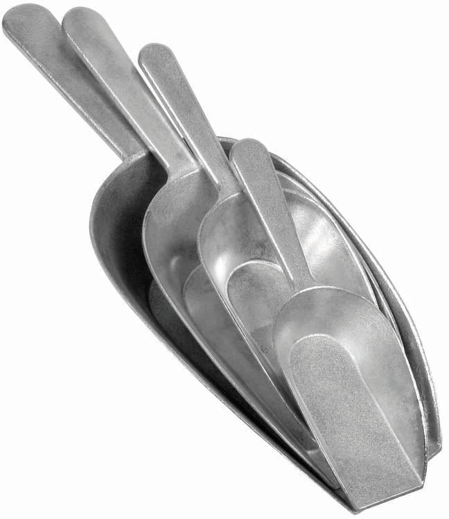 Winco ASFB-16 16 oz. Flat Aluminum Bottom Scoop