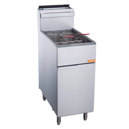 Brika BFR-50-NG 50 lb Four Tube Burner Natural Gas Fryer