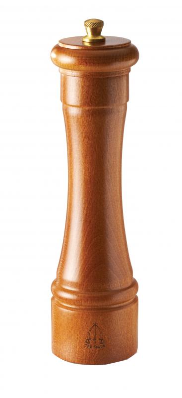 Omcan 43667 21 cm Classic Collection Pepper Mill Traditional Dark Italian Beech Wood
