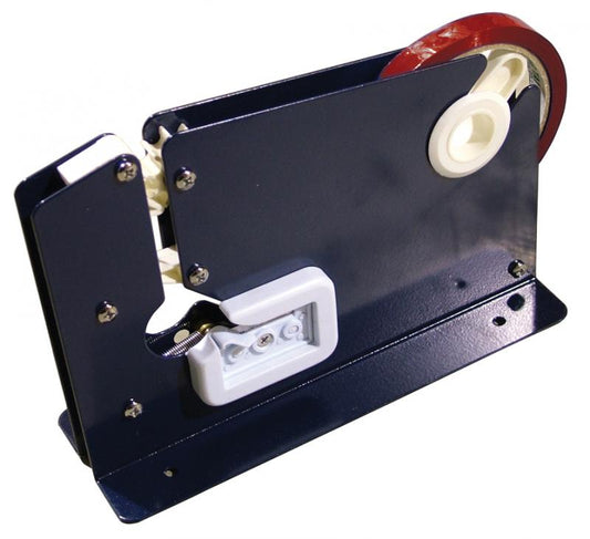 Omcan 14436 Black Stainless Steel Poly Bag Sealer with Cutter for Tapes upto 15/32" (12 mm) on 3" Core