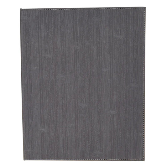 Winco LMF-814GY Gray Four-Views (Booklet) Menu Cover For 8-1/2 X 14" Inserts