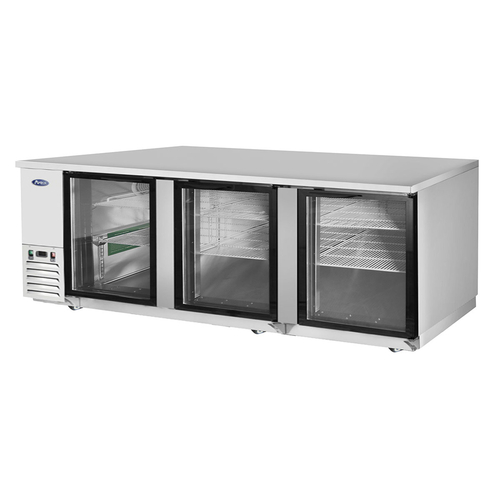 Atosa MBB90GGR 90" Triple Glass Door Back Bar Cooler