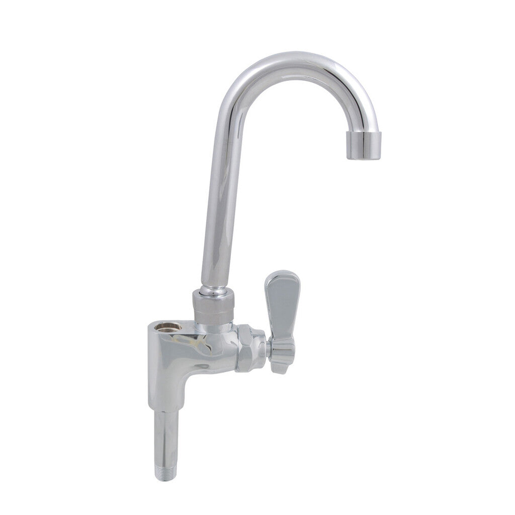 BK Resources BKF-AF-3G-G Chrome-Plated Brass Optiflow Add-A-Faucet, 3" Gooseneck, Heavy Duty Spout