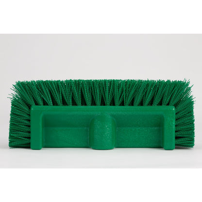 Carlisle 40422EC09 12" Green Color Coded Mult-Level Floor Scrub Brush with End Bristles