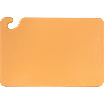 San Jamar CB121812BR 12" x 18" x 0.5" Brown Cut-N-Carry Cutting Board
