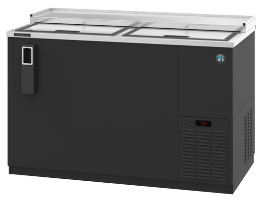 Hoshizaki CC50 Black Two Section Vinyl Back Bar Bottle Cooler, Slide Top Doors Refrigerator