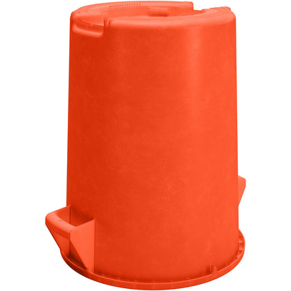 Sparta 84102024 20 Gallon Orange Round Polyethylene Bronco Waste Bin Trash Container
