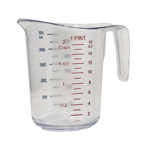 Omcan 80571 0.53 QT / 500 ml Clear Polycarbonate Measuring Cup