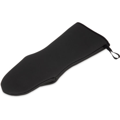 San Jamar UPM15BK 15" Black Neoprene Ultigrip Oven Mitt - Puppet Style