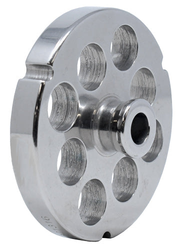 Omcan 37561 #32 Three Notches/Round Stainless Steel Machine Plate with Hub, 20mm (13/16")