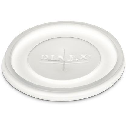 Dinex DX1198ST8714 Translucent Disposable Lid with Straw Slot Fits for 9.5 - 12 oz Dinex, Carlisle, Cambro and G.E.T. Enterprises Tumblers (1000/cs)