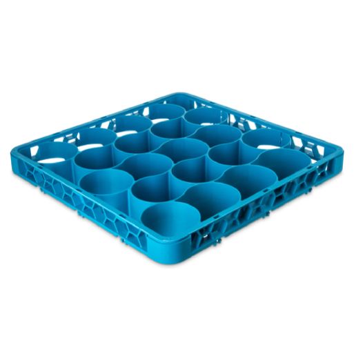 Carlisle REW20L14 Carlisle Blue 20-Compartment Polypropylene OptiClean NeWave Long Glass Rack Extender