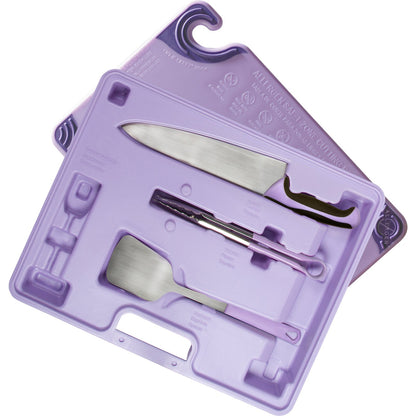 San Jamar ASZ121812SYS 18" x 12" x 1/2" Purple Allergen Saf-T-Zone Cutting Board Set