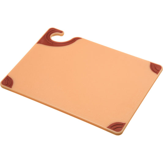 San Jamar CBG912BR 9" x 12" x 0.375" Brown Saf-T-Grip Cutting Board