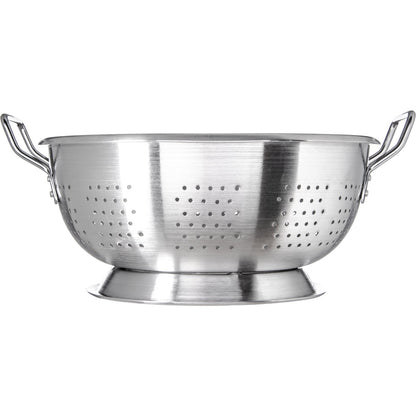 Carlisle 60279 11 Qt Silver Aluminum Signature Select Dura-Ware Standard Weight Colander