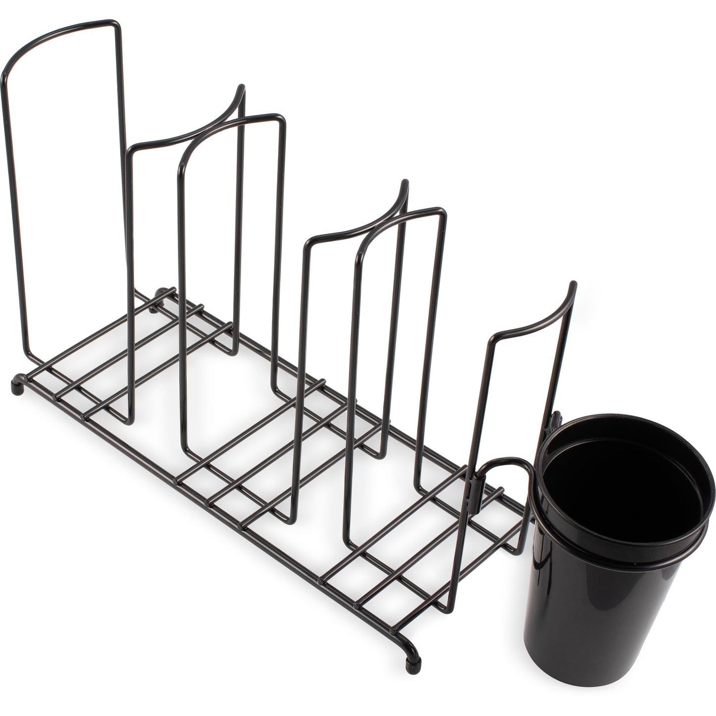 San Jamar C8003WFS 3-Compartment Wire Cup and Lid Organizer