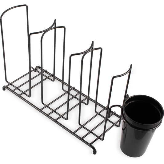 San Jamar C8003WFS 3-Compartment Wire Cup and Lid Organizer