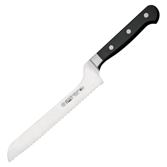 Winco KFP-83 8" Triple Riveted Offset Bread Knife