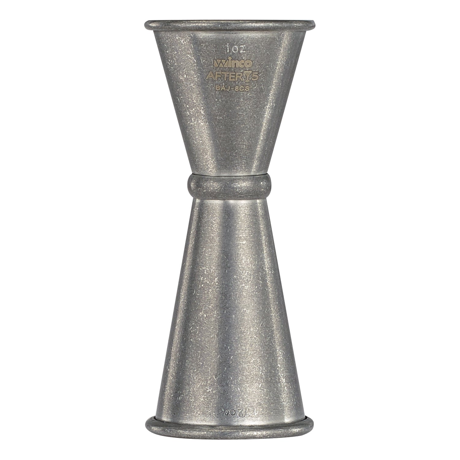 Winco BAJ-8CS 1x 1-1/2 oz. Stainless Steel After 5 Jigger w/ Inner Marking Lines, Crafted Steel Finish