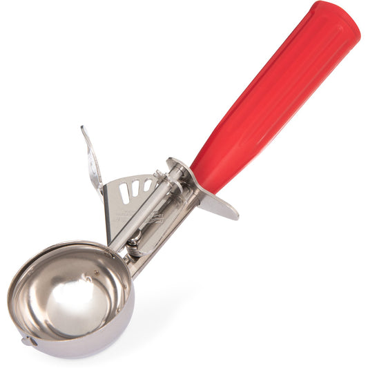 Carlisle 60300-24 1.8 oz #24 Red 18-8 Stainless Steel Disher Scoop