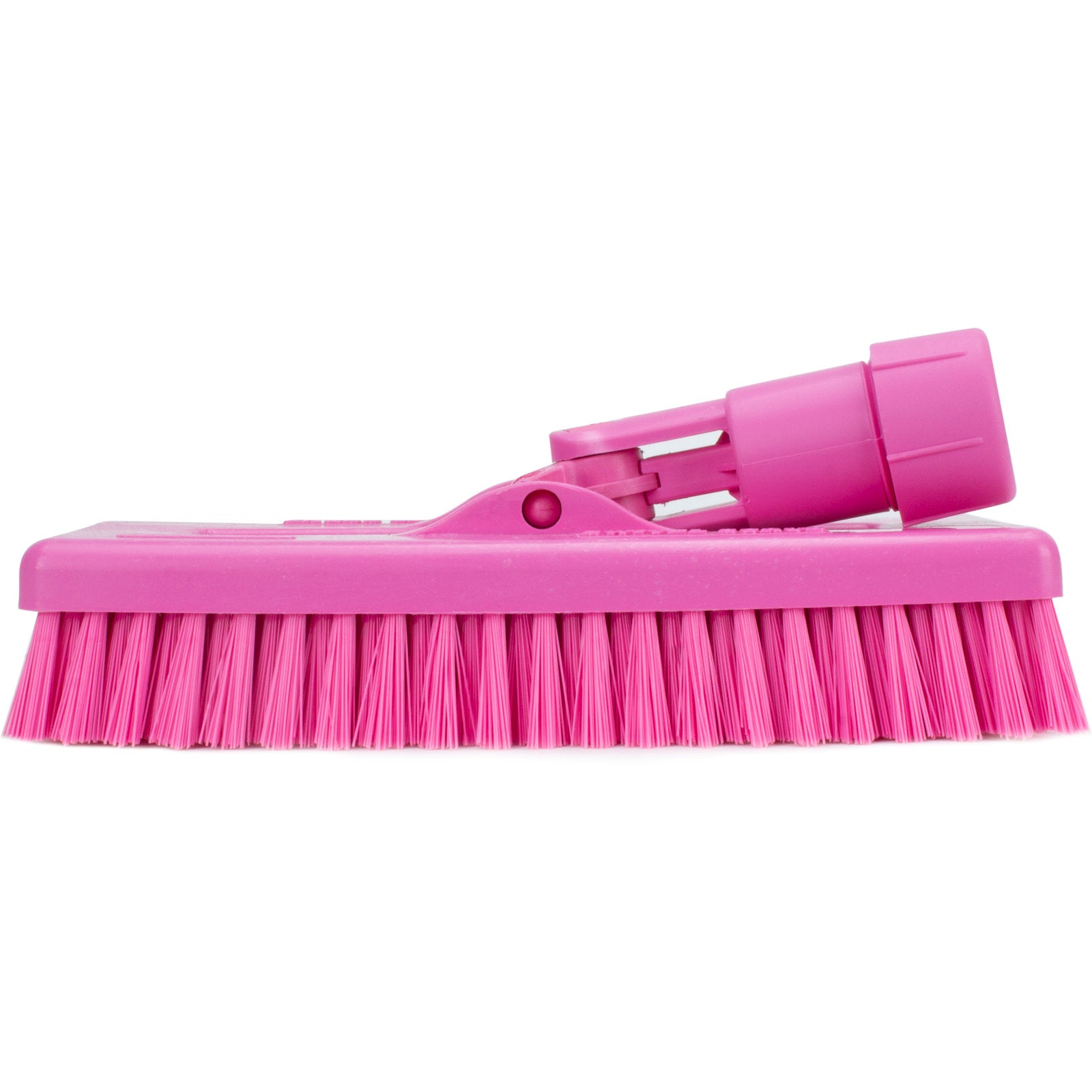 Carlisle 3638831EC26 8" Pink Color Code Swivel Scrub Brush