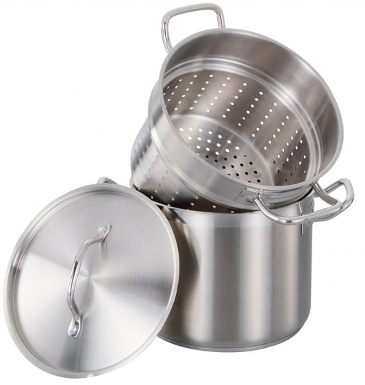 Omcan 80241 8 Qt Stainless Steel Steamer / Pasta Cooker