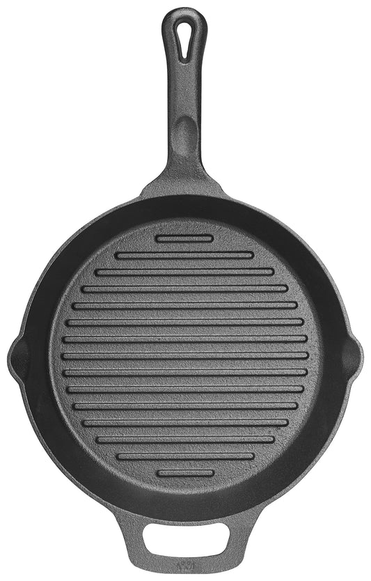 Winco CAGP-10R Cast Iron Pre-Seasoned Induction Grill Pan