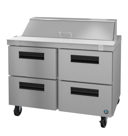 Hoshizaki SR48B-12D4 Two Section Drawer/Door Combo Sandwich Prep Table Refrigerator